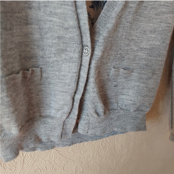 Scotch & Soda gray cardigan sweater with contrasting printed back size 1 (Small) - Picture 4 of 9